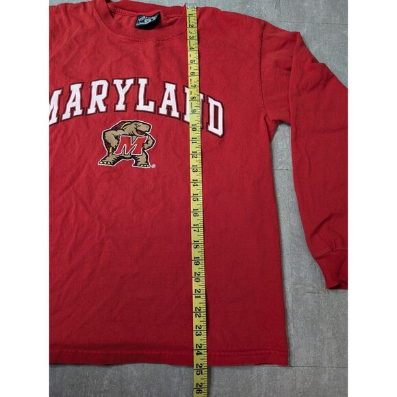 Steve And Barry’s Men’s University Of Maryland Sweatshirt Medium Red Long Sleeve - Picture 5 of 7